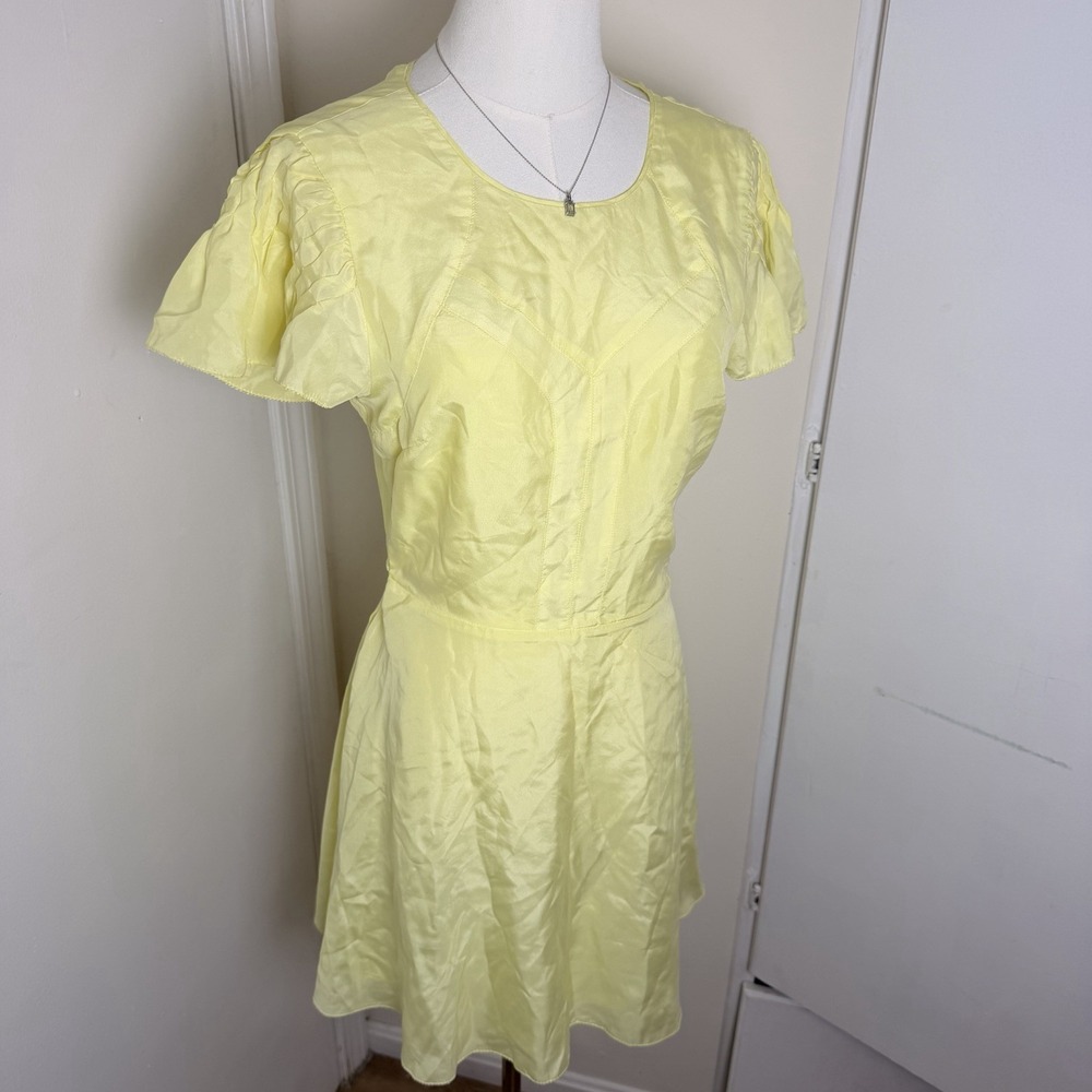 Free People Follow Along 100%Silk Mini Dress Sz 0 MSRP: $168